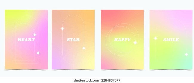 gradient background with y2k and groovy style