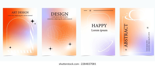 gradient background with y2k and groovy style