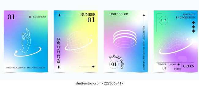gradient background with y2k and groovy style