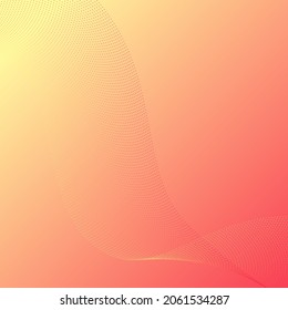 Аbstract gradient background in yellow and orange with a wave of dots. For marketing and advertising graphic design and web graphic design such as a landing pages, website banners, posters and flyers