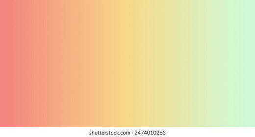 Fondo de degradado en melocotón amarillo y azul celeste. lineal, Horizontal, desenfoque, Fondo de pantalla, tarjeta, liso, Vector