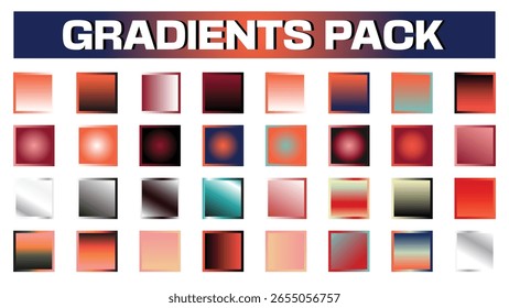 Gradiente fundos pacote quadrados suave mistura cor abstrata design gráfico digital padrão