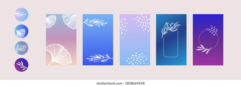 Gradient backgrounds for social networks with designs.