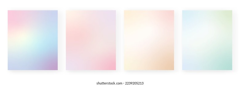 Gradient backgrounds vector set in pastel colors  Gradient wallpapers Colorful vector backgrounds for covers  wallpapers  social media stories  banners  business cards  branding design projects screen
