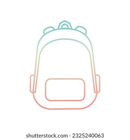 gradient backpack school isolated icon vector illustration