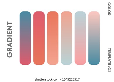 Gradient badge set template color palette