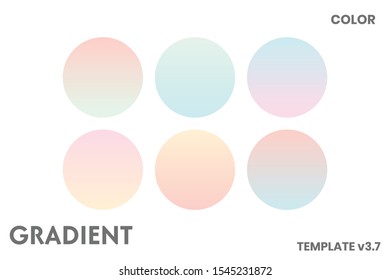Gradient badge set template color palette