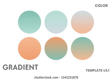 Gradient badge set template color palette