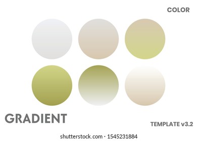 Gradient badge set template color palette