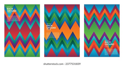 Gradient bakground color vector set template