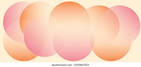 gradient banner background vector. Retro wall decoration, groovy, trippy, geometric shape. Vintage hippie wall art for interior, decorative, banner, cover, card