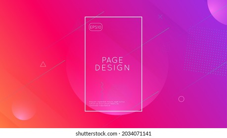 Banner de degradado. Cool Landing Page. Geometría tecnológica. Olear fondo dinámico. Forma geométrica. Página brillante. Sitio Web Futurista. Diseño De Moda Morada. Banner de degradado violeta
