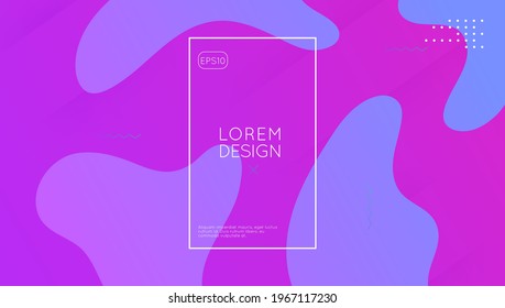 Gradient Banner. Flow Liquid Poster. Blue Vibrant Shape. Rainbow Concept. Creative Page. Tech Business Template. Neon Landing Page. Fluid Shapes. Violet Gradient Banner
