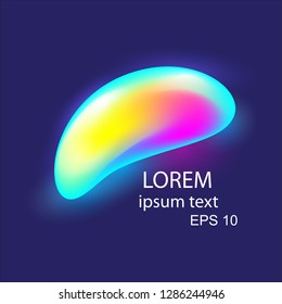 Gradient Banner .Multicolored liquid, vector .Advertising labels template.