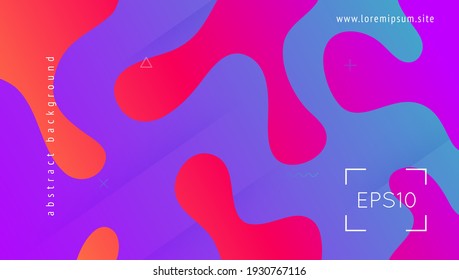 Gradient Banner. Pink Hipster Cover. Minimal Element. Neon Dynamic Shape. Horizontal Page. Wavy Landing Page. Fluid Design. Tech Business Backdrop. Lilac Gradient Banner