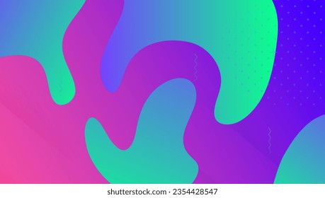 Gradient Banner. Rainbow Design. Fluid Pattern. Wavy Landing Page. Pink Bright Shape. Wave Colorful Backdrop. Horizontal Paper. Art Abstract Cover. Lilac Gradient Banner
