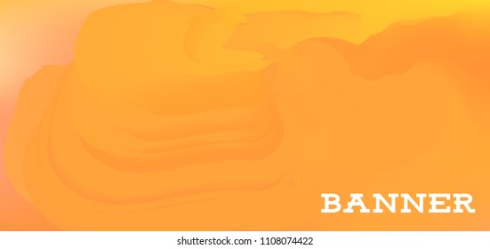 Gradient banner for social network and websites. Blank hanging mockup set. Graphic design for flyers, posters, sale announcements. Empty template. Vector illustration. Colorful horizontal banner.