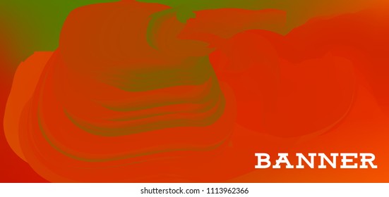 Gradient banner for social network and websites. Blank hanging mockup set. Graphic design for flyers, posters, sale announcements. Empty template. Vector illustration. Colorful horizontal banner.