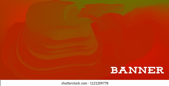 Gradient banner for social network and websites. Blank hanging mockup set. Graphic design for flyers, posters, sale announcements. Empty template. Vector illustration. Colorful horizontal banner.
