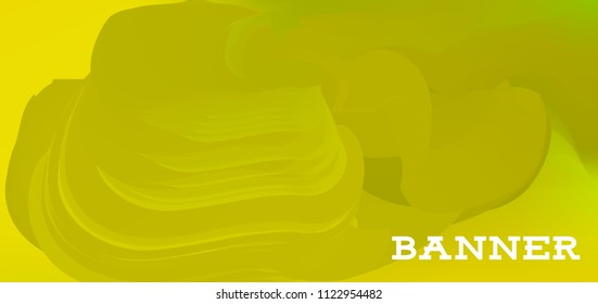 Gradient banner for social network and websites. Blank hanging mockup set. Graphic design for flyers, posters, sale announcements. Empty template. Vector illustration. Colorful horizontal banner.