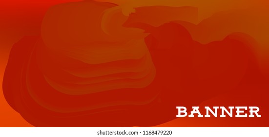 Gradient banner for social network and websites. Blank hanging mockup set. Graphic design for flyers, posters, sale announcements. Empty template. Vector illustration. Colorful horizontal banner.