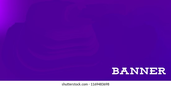 Gradient banner for social network and websites. Blank hanging mockup set. Graphic design for flyers, posters, sale announcements. Empty template. Vector illustration. Colorful horizontal banner.