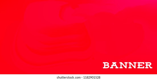 Gradient banner for social network and websites. Blank hanging mockup set. Graphic design for flyers, posters, sale announcements. Empty template. Vector illustration. Colorful horizontal banner.