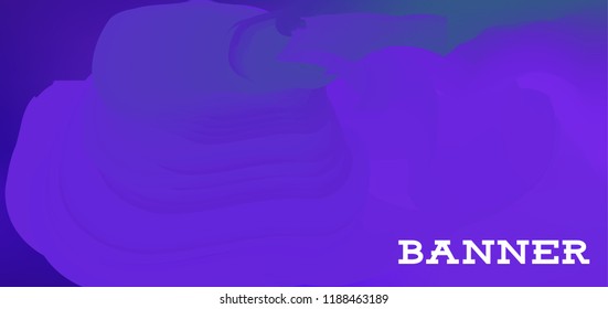 Gradient banner for social network and websites. Blank hanging mockup set. Graphic design for flyers, posters, sale announcements. Empty template. Vector illustration. Colorful horizontal banner.