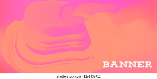Gradient banner for social network and websites. Blank hanging mockup set. Graphic design for flyers, posters, sale announcements. Empty template. Vector illustration. Colorful horizontal banner.