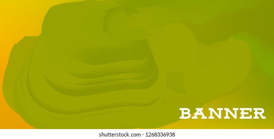 Gradient banner for social network and websites. Blank hanging mockup set. Graphic design for flyers, posters, sale announcements. Empty template. Vector illustration. Colorful horizontal banner.