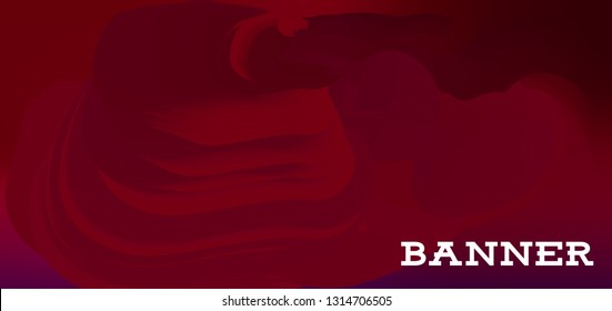 Gradient banner for social network and websites. Blank hanging mockup set. Graphic design for flyers, posters, sale announcements. Empty template. Vector illustration. Colorful horizontal banner.