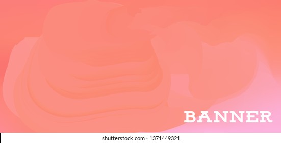 Gradient banner for social network and websites. Blank hanging mockup set. Graphic design for flyers, posters, sale announcements. Empty template. Vector illustration. Colorful horizontal banner.