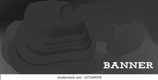 Gradient banner for social network and websites. Blank hanging mockup set. Graphic design for flyers, posters, sale announcements. Empty template. Vector illustration. Colorful horizontal banner.