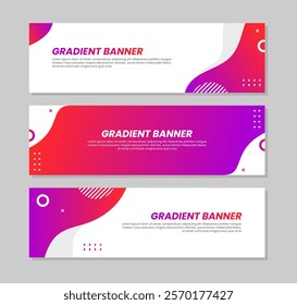 Gradient banner template design collection