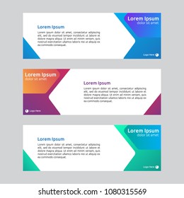 gradient banner vector template