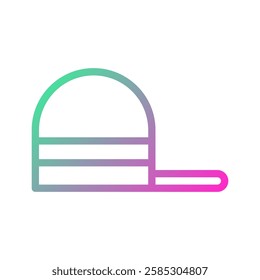 Gradient baseball cap icon, sports headwear style