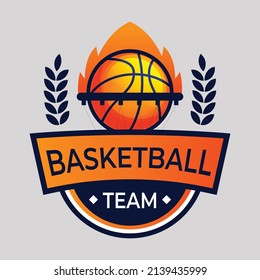 conjunto de logotipos de baloncesto de degradado