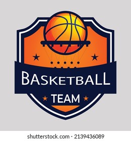 gradient basketball logo set vector