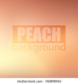 gradient beautiful blurry color background. Nature blurred vector background. Peach