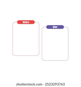 Gradient before and after background template. Two Compare vector templates. abstract graphical element. choose Before after template with comparison frames, vector thin line stars and sparkles.