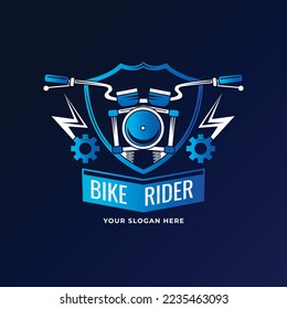 gradient bike logo template design