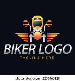 gradient bike logo template design