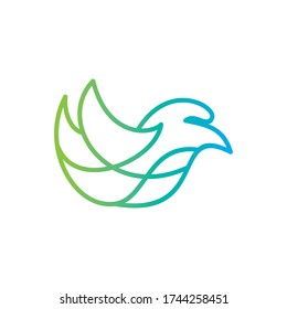 Gradient Bird Logo Vector Illustration. Eps 10.