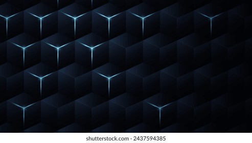 Gradient black background with cubes vector design in eps 10