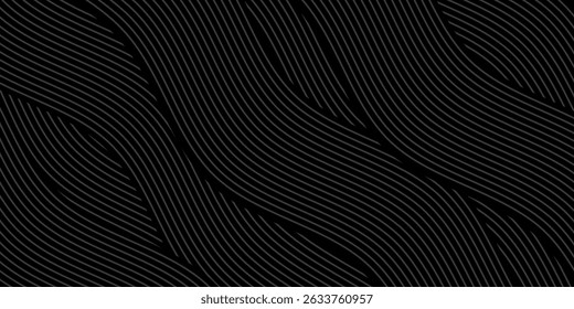 Gradient black background with wavy lines vector design in eps 10