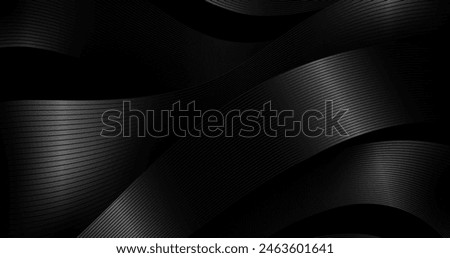 Gradient black background with wavy lines vector design in eps 10