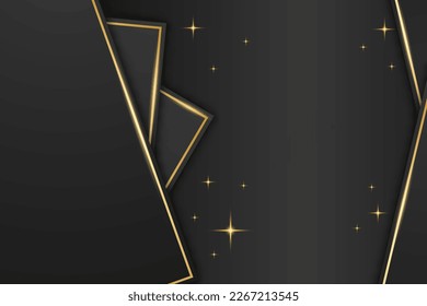 Fondo negro degradado con lujo dorado