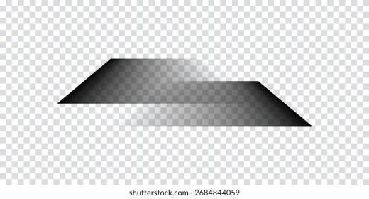 Gradient black banner shape transparent background. Eps 10