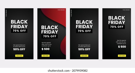 gradient black friday banner collection vector design illustration