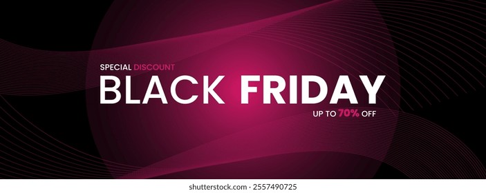Gradient Black Friday design for advertising, banners, leaflets and flyers.